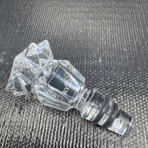 Miller Rogaska Decanter Stopper Clear Lead Crystal Slovenia New in Box Signed - Picture 11 of 13